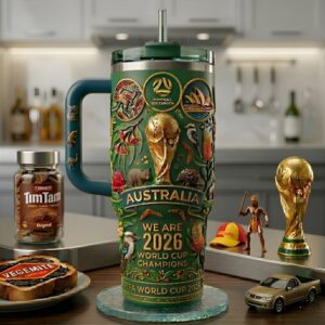 Global Soccer Event 2026 Australia National Football Team Graphic Tumbler for Fans