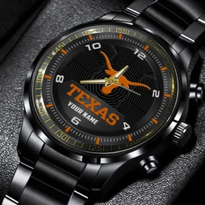 Personalized Texas Longhorns Stainless Steel Watch