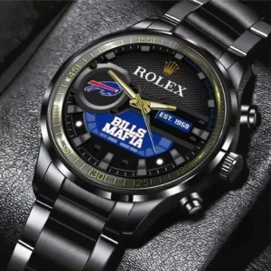 Bills Black Stainless Steel Watch Best Gifts For Dad