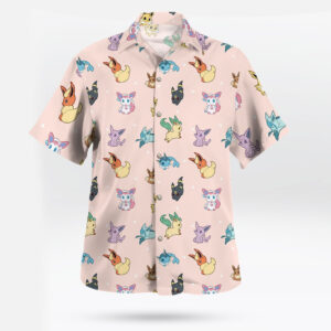 All Eevee Evolutions​ Men Pokemon Hawaiian Shirt Unisex