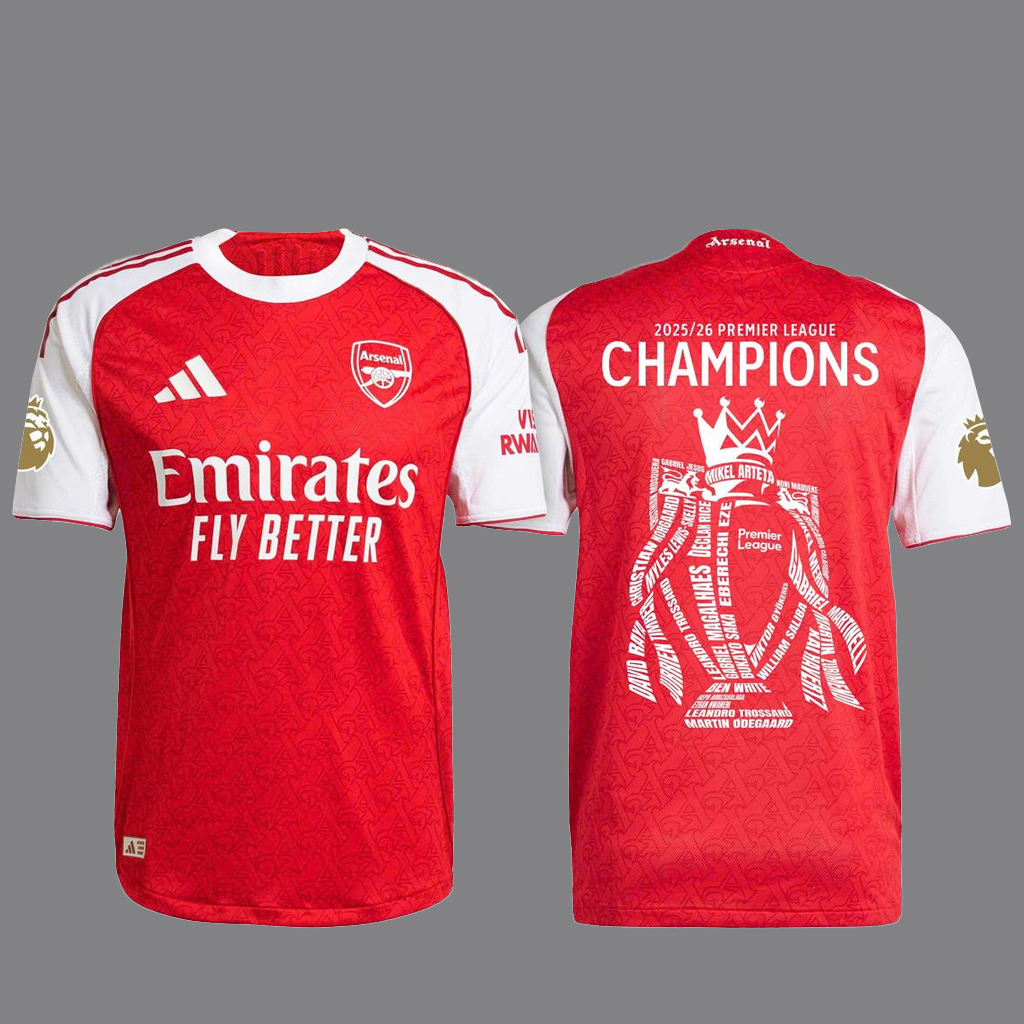 Arsenal FC Premier League Champions 2026 T-Shirt 1 Arsenal FC Premier League Champions 2026 T-Shirt