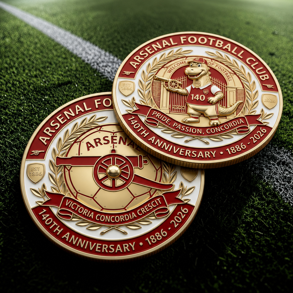 Arsenal Football Club 140th Anniversary Pride Passion Coin 3 Arsenal Football Club 140th Anniversary Pride Passion Coin