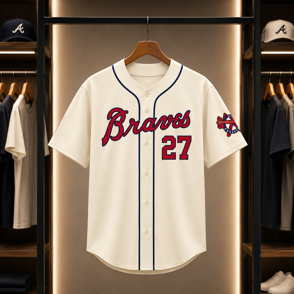 Atlanta Braves Legend Ted Turner Baseball Jersey 4 Atlanta Braves Legend Ted Turner Baseball Jersey