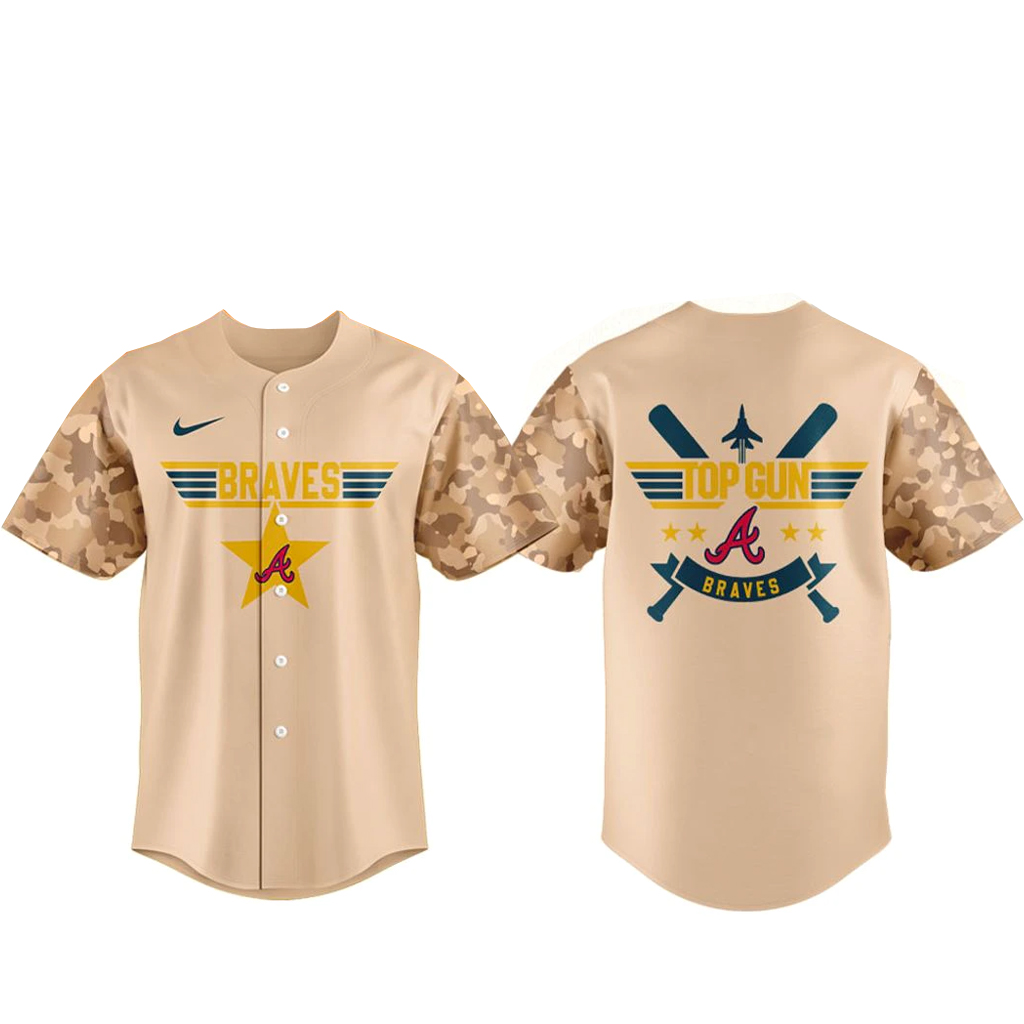 Atlanta Braves Top Gun Night 2026 Baseball Jersey 1 Atlanta Braves Top Gun Night 2026 Baseball Jersey