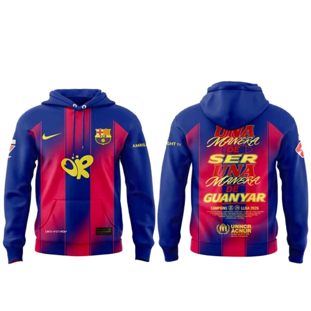 Barcelona Football Club 29 Time La Liga Champions Hoodie 1 Barcelona Football Club 29 Time La Liga Champions Hoodie