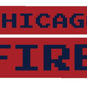 Chicago Fire 8 Bit Graphic Scarf for Soccer Fans
