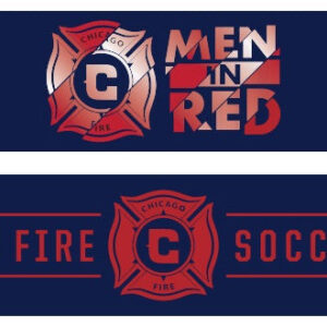 Chicago Fire Sliced Graphic Scarf for Soccer Fans