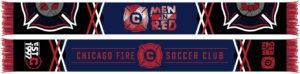 Chicago Fire Sliced Graphic Scarf for Soccer Fans