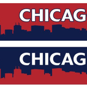 Chicago Fire Skyline Graphic Scarf for Soccer Fans