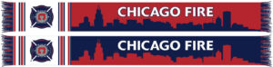 Chicago Fire Skyline Graphic Scarf for Soccer Fans