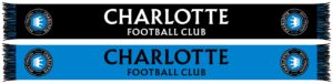 Charlotte FC Two Tone Graphic Scarf - Soccer Fan Winter Accessory