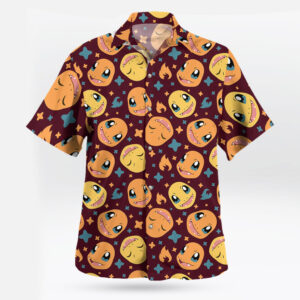 Charmander Hawaiian Shirt Flame-Tail Tropical Vibes