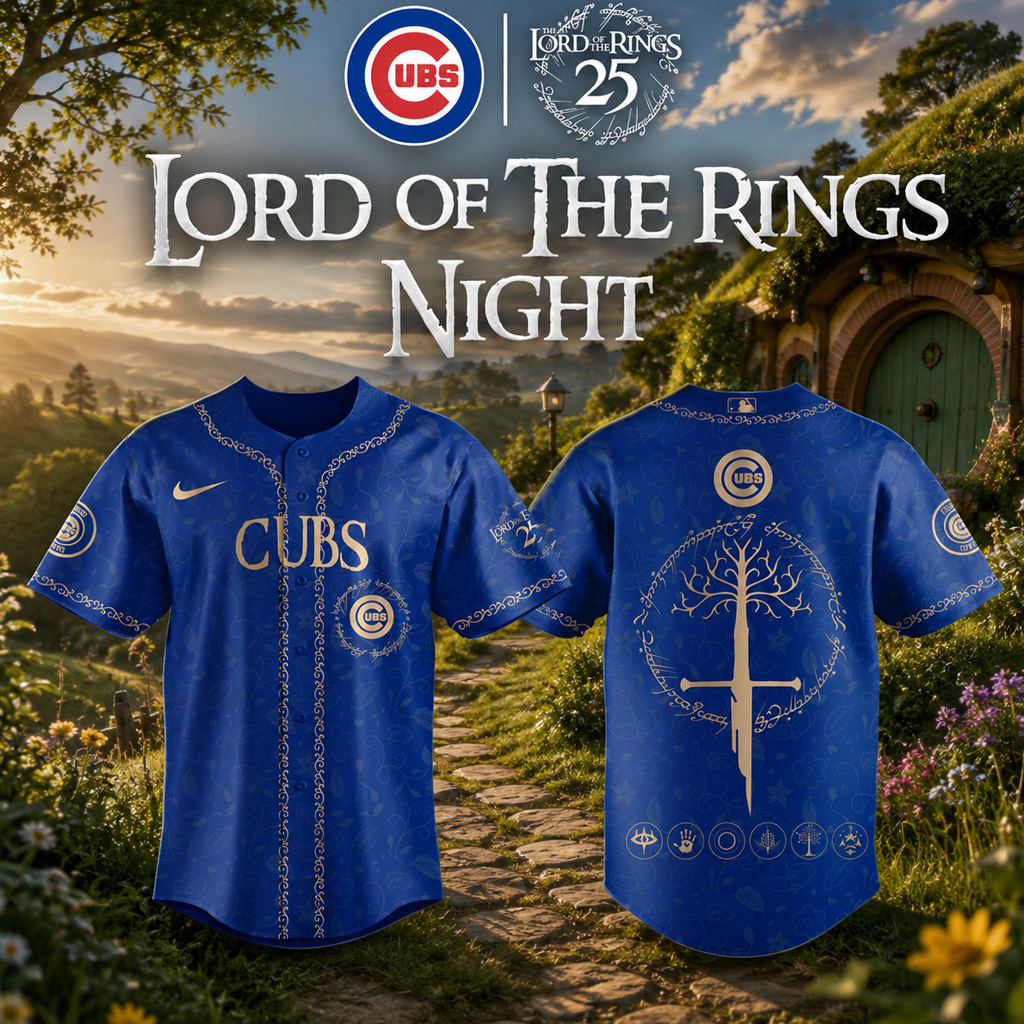 Chicago Cubs The Lord of The Rings 2026 Night Blue Baseball Jersey 2 Chicago Cubs The Lord of The Rings 2026 Night Blue Baseball Jersey