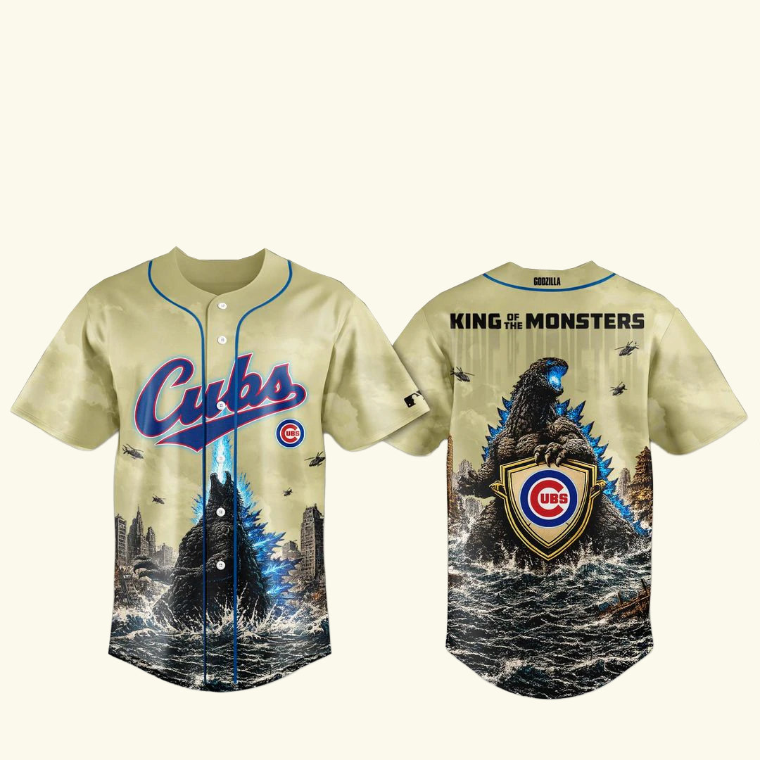 Chicago Cubs x Godzilla 2026 King Of The Monsters Baseball Jersey 1 Chicago Cubs x Godzilla 2026 King Of The Monsters Baseball Jersey