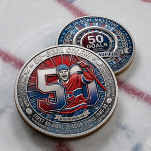 Cole Caufield 50 Goals Season Milestone Montral 2025-2026 Coin