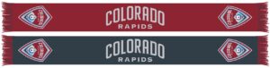 Colorado Rapids Two Tone Graphic Scarf - Soccer Fan Winter Accessory