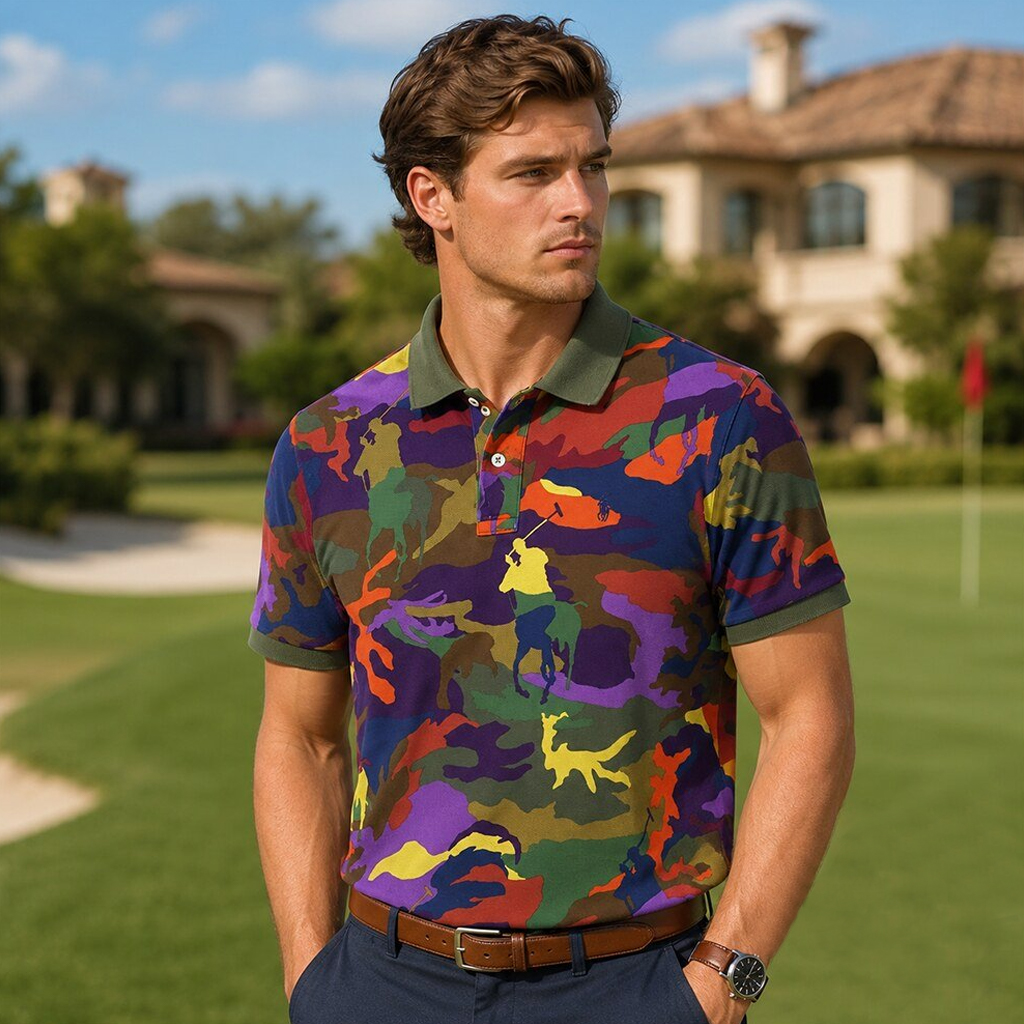 Colorful Camo 2026 Polo Shirt 3 Colorful Camo 2026 Polo Shirt
