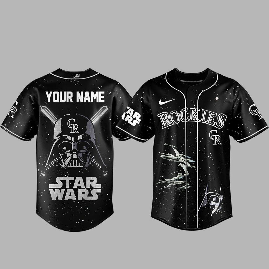 Custom Name Colorado Rockies x Star Wars 2026 Baseball Jersey 1 Custom Name Colorado Rockies x Star Wars 2026 Baseball Jersey