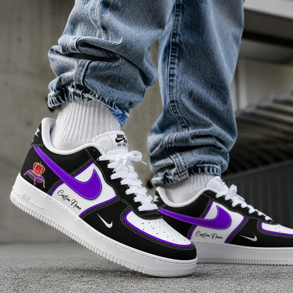 Custom Name Crown Royal Air Force 1 Shoes Sneakers 3 Custom Name Crown Royal Air Force 1 Shoes Sneakers