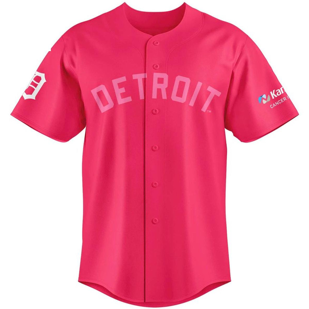 Custom Name and Number Detroit Tigers Pink Out The Park Baseball Jersey – Personalized Fan Button-Up Shirt 2 Custom Name and Number Detroit Tigers Pink Out The Park Baseball Jersey – Personalized Fan Button-Up Shirt