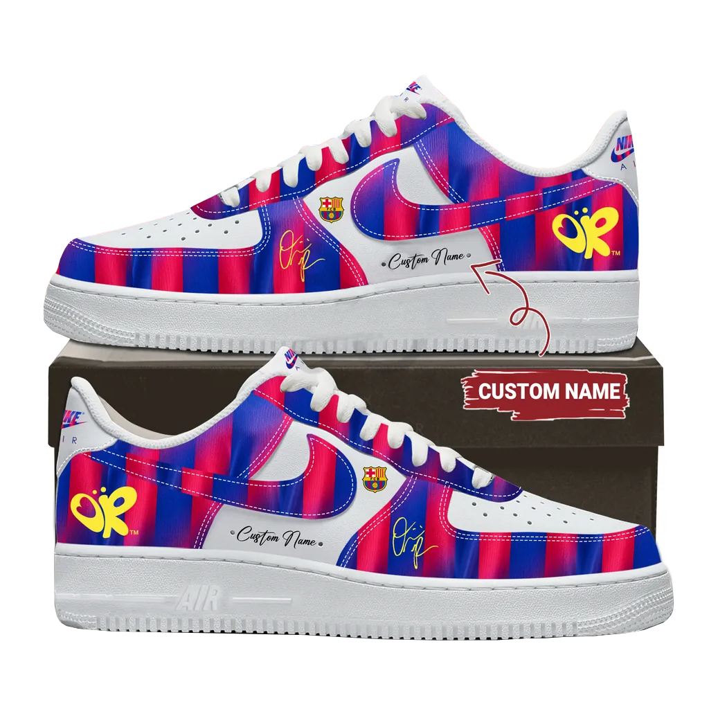 Custom Name FC Barcelona x Olivia Rodrigo 2026 Air Force 1 Shoes Sneakers 1 Custom Name FC Barcelona x Olivia Rodrigo 2026 Air Force 1 Shoes Sneakers