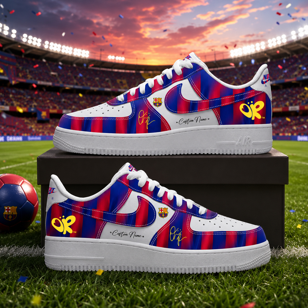 Custom Name FC Barcelona x Olivia Rodrigo 2026 Air Force 1 Shoes Sneakers 2 Custom Name FC Barcelona x Olivia Rodrigo 2026 Air Force 1 Shoes Sneakers