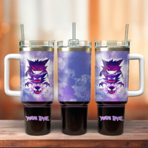 Custom Name Gengar Pokémon Anime Graphic Tumbler for Anime and Gaming Fans