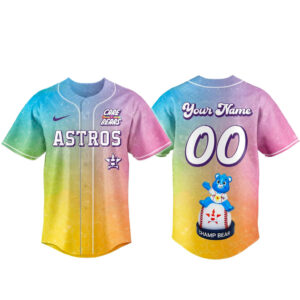 Custom Name Houston Astros Care Bears Night 2026 Baseball Jersey