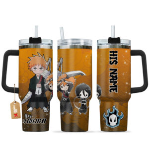 Custom Name Ichigo Kurosaki Bleach Anime Graphic Tumbler for Anime Fans