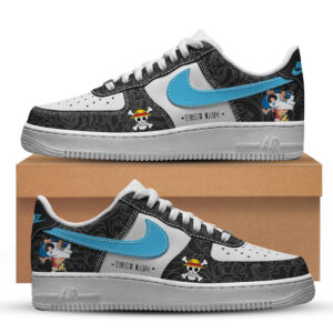 Custom Name Los Angeles Dodgers x One Piece Night 2026 Graphic Air Force 1 Shoes Sneakers for Anime and Baseball Fans