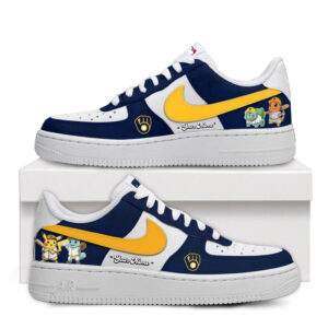 Custom Name Milwaukee Brewers x Pokémon Night 2026 Air Force 1 Shoes Sneakers