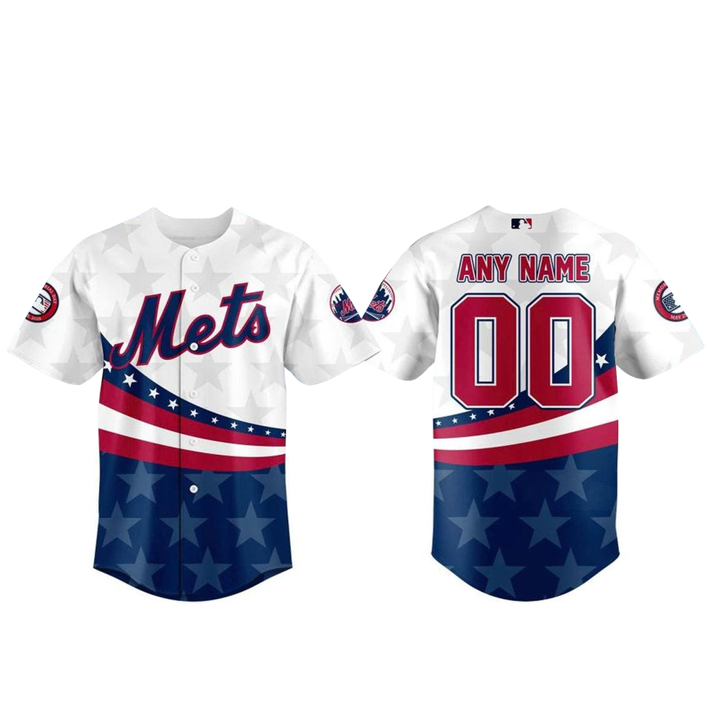 Custom Name New York Mets Memorial Day Graphic Baseball Jersey 2026 for Baseball Fans 1 Custom Name New York Mets Memorial Day Graphic Baseball Jersey 2026 for Baseball Fans
