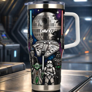 Custom Name Star Wars Unleash The Galaxy Warrior Graphic Tumbler for Movie Fans