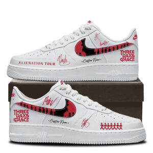 Custom Name Three Days Grace Alienation Tour 2026 Air Force 1 Shoes Sneakers