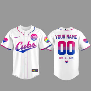 Custom Name and Number Chicago Cubs Pride Day Love All Ways Graphic Baseball Jersey 2026 for Baseball Fans