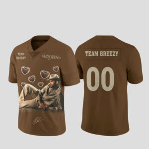 Custom Name and Number Chris Brown Album Football Jersey