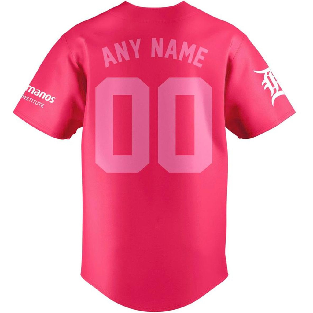 Custom Name and Number Detroit Tigers Pink Out The Park Baseball Jersey – Personalized Fan Button-Up Shirt 3 Custom Name and Number Detroit Tigers Pink Out The Park Baseball Jersey – Personalized Fan Button-Up Shirt