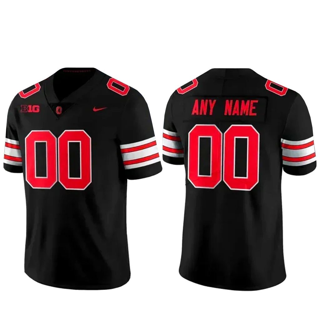 Custom Name and Number Ohio State Buckeyes Blackout Tunnel Vision Unifrom 2026 Football Jersey 1 Custom Name and Number Ohio State Buckeyes Blackout Tunnel Vision Unifrom 2026 Baseball Jersey