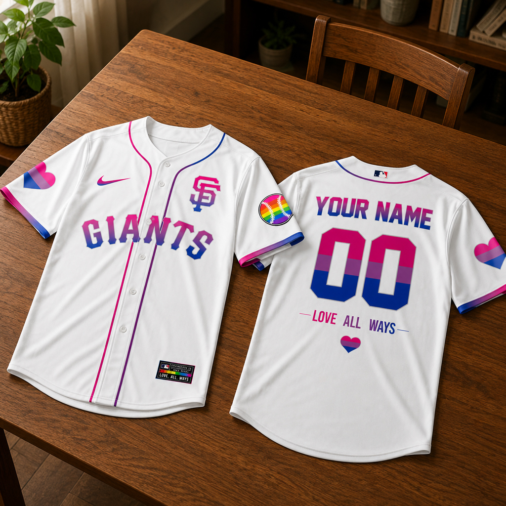 Custom Name and Number San Francisco Giants Pride Day Love All Ways Graphic Baseball Jersey 2026 for Baseball Fans 2 Custom Name and Number San Francisco Giants Pride Day Love All Ways Graphic Baseball Jersey 2026 for Baseball Fans
