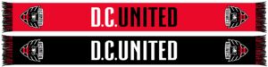 DC United Two Tone Graphic Scarf - Soccer Fan Winter Accessory