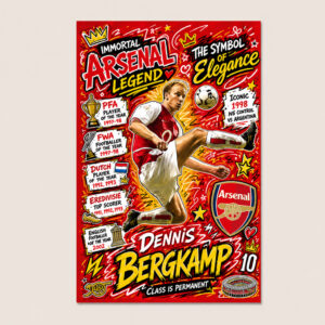 Dennis Bergkamp Arsenal FC Legend Poster