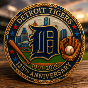Detroit Tigers Baseball 125th Anniversary 1901-2026 Coin