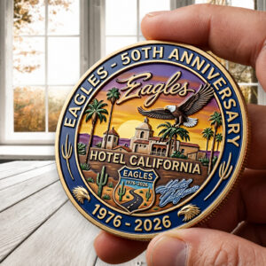 Eagles 50th Anniversary Hotel California Coin