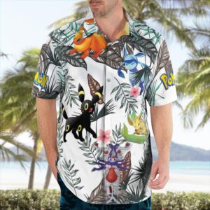 Tropi Pokemon Eevee Pokemon Hawaiian Shirt