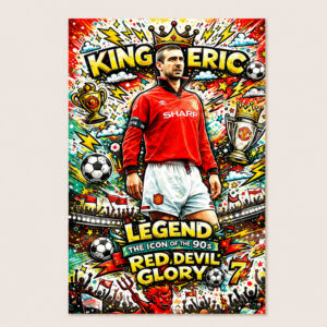 Eric Cantona Manchester United King Eric Legend Poster