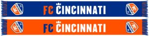 FC Cincinnati Two Tone Graphic Scarf - Soccer Fan Winter Accessory