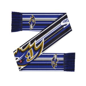 Unisex Baltimore Ravens Hyper Stripe Big Logo Graphic Scarf for Sports Fans