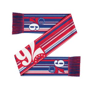 Unisex Philadelphia 76ers Hyper Stripe Big Logo Graphic Scarf for Sports Fans