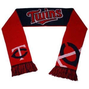 Unisex Minnesota Twins Split Logo Graphic Scarf for Sports Fans