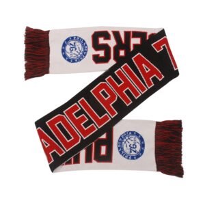Unisex Philadelphia 76ers Wordmark Graphic Scarf for Sports Fans
